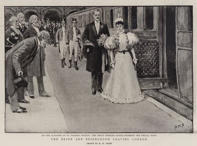 Le marié et la mariée quittant Londres - Henry Marriott Paget